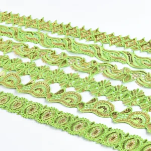 Unilateral 4cm Hollow Water Soluble Knitted Embroidery Lace Polyester Silk Clothing Wedding Accessories for Girls