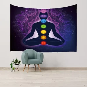 Unique Design Digital Printing Polyester Seven Chakra Wall Hangings
