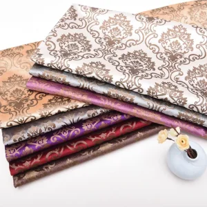 Unique Style 100% Polyester Waterproof Bronzed Velvet Room Curtain Fabric