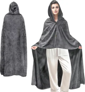 Unisex Waterproof 3 Season Hooded Fleece Blanket Poncho with Sleeves Snuggly Warm and Cozy Customizable