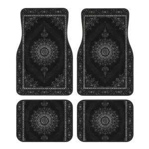 Universal 4PCS Bohemian European Ethnic Car Floor Mats Anti Slip Front Rear Carpets Waterproof Easy Clean Auto Interior Parts