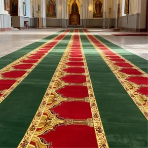 Universal Fireproof Islamic Prayer Rug Custom Design Muslim Prayer Mat Flame Retardant Sajadah for Interfaith Worship
