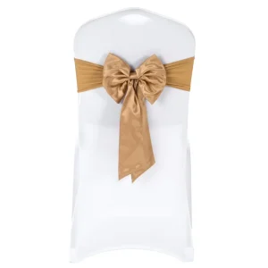 Universal Fitted White Spandex Satin Wedding Chair Sashes
