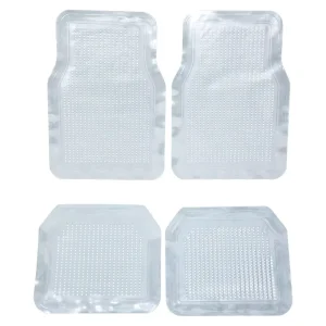 Universal Transparent Non Slip PVC Waterproof Soft Rubber Eco friendly Car Floor Mats Four piece Set Extra large Extra thick