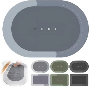 Upgrade Super Absorbent Non Slip Eco Friendly Bath Rug Classic Solid Pattern Quick Dry Diatom Mud Kitchen Home Mat for