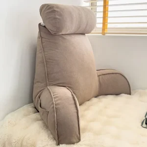 Upholstered Reading Backrest Cushion Lazy Lumbar Wedge Pillow Bedroom Sofa Household Multi scene