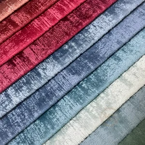 Upholstery Fabric Sofa Fabrics Luxury European Elegant Crushed Velvet 100% Polyester Fabric Knitted Medium Weight