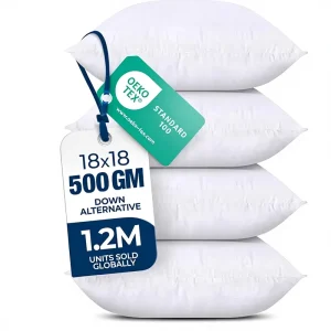 Utopia Bedding Throw Pillows 18 X 18 Inches Fluffy Polyester Durable Decorative Indoor Outdoor Bed Sofa Couch