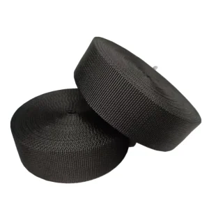Uv Resistant High Tenacity Woven Plain Wave 50mm Black PP Polypropylene Webbing for Climbing Outdoors Indoors Crafting Diy