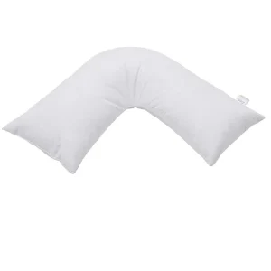 V Shaped Pillow Nursing Maternity Back Support Pregnancy Pillow White Duck Feather Filling