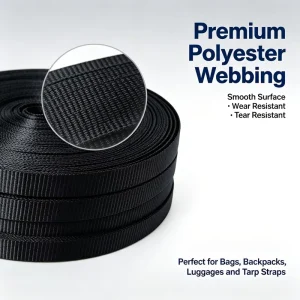 VINEET 100% Polyester Flat Webbing Tape CE Certified 1000kg High Strength for Lifting Sling Ratchet Strap Making