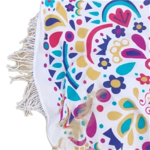 Vacation Holiday Summer Tassel Beach Towel Blanket Yoga Mat Shawl Custom Digital Print Polyester Gym Quick Dry