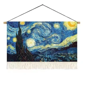Van Gogh Starry Night Wall Tapestry Custom Printed Home Decor Gift for Women Art Lovers