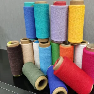 Various Colors 12s Recycled Cotton Polyester Blended OE Yarn Eco friendly Anti static Melange Yarn for Knitting Sewing Crochet