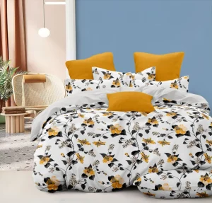 Various Style Polyester Bedsheet Lit 3 Place Geometry Bedding Sets for Double Bed Cotton Bed Sheet with Curtains