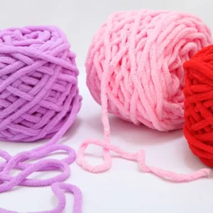 Velvet Chenille Yarn 100g Soft Knitting Yarn Crochet 100% Polyester Yarn Jumbo Chenille