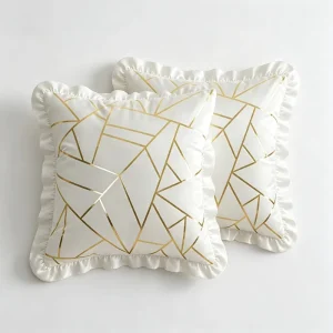 Velvet Knitted Pleated Square Throw Pillow Cover 18×18 Luxury Decorative Plain Washable Soft Cushion Case Hidden Zipper for