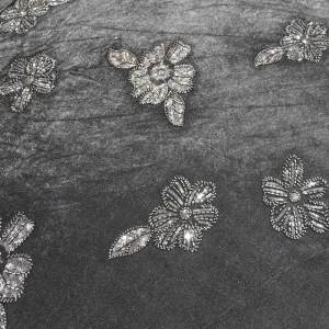 Velvet Luxury Spandex Nylon Nonwoven Plush Fabric Embroidered Sequin Breathable Wedding Knitted Stretch Sheer Mesh Girls