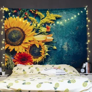 Velvet Nordic Style Scenic Pattern Backdrop Wall Hanging Tapestry Customized Logo Machine Washable for Bedroom Dorm Room