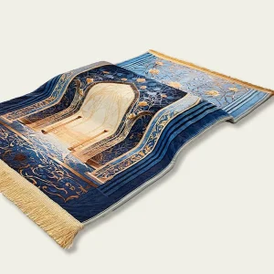 Velvet Printed Prayer Mat Multi Color Living Room Prayer Mat for Ramadan Extra Thick 8cm Ramadan Prayer Mat