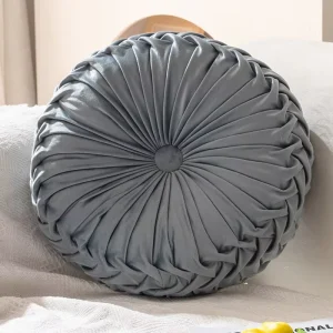 Velvet Pumpkin Round Decor Throw Pillow Factory Price High Quality Round Floor Cushion for Living Room Decorative