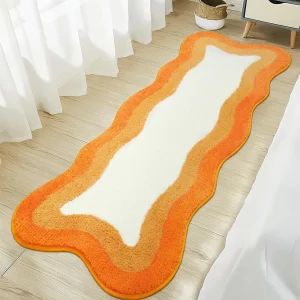 Velvet flocked Modern Novelty Carpet Abstract Anti slip Mat Hand Made Tufted Living Room Area Rug Bedroom Bathroom Mat