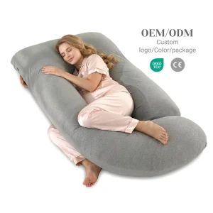 Verified Hollow Fiber Filling Washable Cover Multi Position Comfort Maternity Side Pillow for Side Sleeping Nursing
