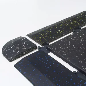 Versatile 50x50cm Rubber Flooring Tiles Anti fatigue Fitness Mats for Workshop Gym Playroom