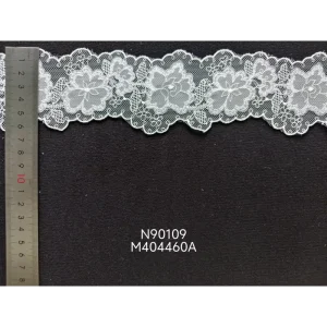 Versatile Embroidered Knitted Fabric Narrow Stripe 100% Polyester Sheer Mesh Textile for Girls Boys Fashion Clothing Home