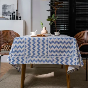 Versatile and Eco friendly Washable Easy to Clean Dust proof Soft 100% Cotton Linen Kitchen Table Cloth Table Runners Customized