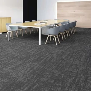 Vertical Line Square Carpet Tiles Anti stain Wear Resistant Interlocking Carpet Tiles for Commercial Office Space
