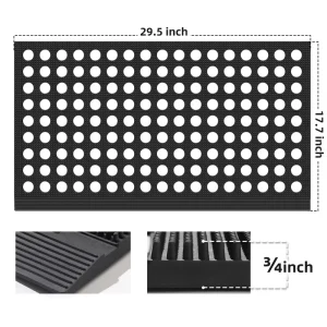 Viair Home Doormat Anti fatigue Rubber Mat Safety Rubber Flooring for Workshop Drainage Matting