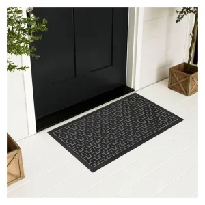 Viair Modern Non Slip Waterproof Indoor Outdoor Door Mat Washable and Quick Moisture Absorbent Dirt Resistant Rug for Hotels