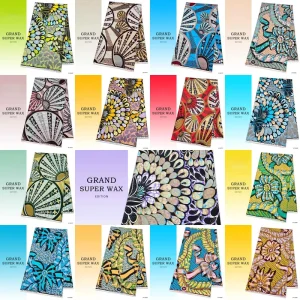 Vibrant African Ankara Cotton Fabric with Colorful Flower Embroidery High Quality Wax Print Fabric for Party & Occasion Wear