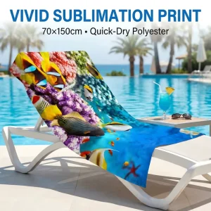 Vibrant Ocean Animal Sand Free Summer Kids Custom Print Polyester Microfiber Beach Towel Modern Travel Friendly Design Custom