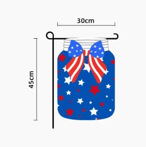 Vibrant Print Holiday Yard Banner American Independence Day Cute Cartoon Character Outdoor Yard Decor Garden Flag