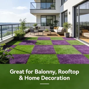 Vibrant Purple Woven High Density 33 000 Stitches Play Zone Synthetic Turf for Childcare Schools and Gym Tracks