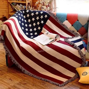 Vintage Bed Woven Blanket Custom Cotton Throws Other Pattern Jacquard Blanket