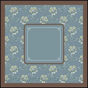 Vintage Botanical Floral Print American Mahjong Mat Non-Slip Odorless Rubber Mahjong Table Pad Noise Reduction Game Mat