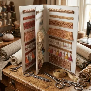 Vintage Brush Tassel Beaded Curtain Decoration Ornament for Home Window Curtain Trim Accessories
