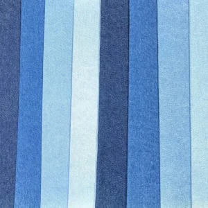Vintage Classic Blue Organic Cotton Eco friendly 100% Cotton Jeans Fabric 400g 14.11 oz Washed Heavyweight Denim Fabric