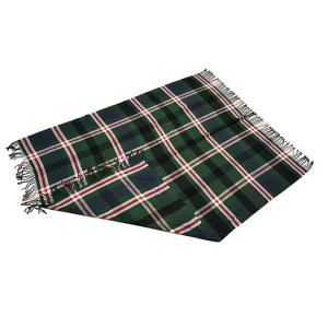 Vintage Green Tartan Knitted Throw Blanket Classic Checked Sofa Cover for Home Hotel Sofa