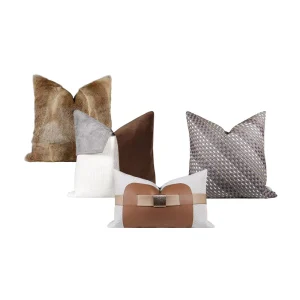 Vintage Heated Memory Square Soft Stitching Pillow Light Luxury Home Decor Cushion Cover Combination