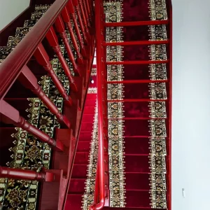 Vintage Persian Handmade Cushioned Wool Silk Stair Runner Carpet Eco Friendly Home Decor