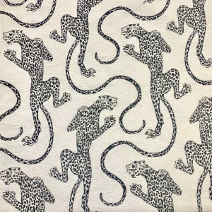 Vintage White Leopard Yarn Dyed Woven Chenille Jacquard Fabric 100% Polyester Home Textile Table Flag Pillow Sofa Cover Curtain