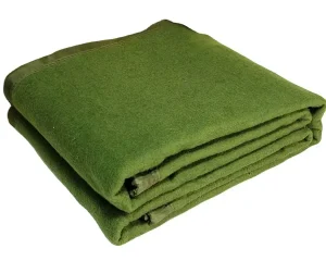 Virgin Wool Polyester Blend Olive Green Brushed Plain Woven Heated Portable Four Seasons Hospital Travel Outdoor