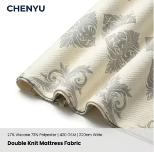 Viscose Jacquard Yarn Dyed Double Knit Heavyweight 420gsm Mattress Ticking Fabric