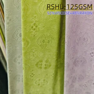 Viscose Nylon Jacquard Fabric Light Weight 125gsm 60” Dress Shirt Skirts Pants Fabric