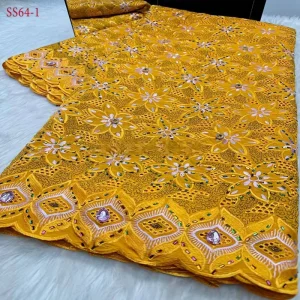 Voile Lace 100% Cotton 350GSM Solid Knitted Breathable Fabric for Wedding Accessories Bags Home Textile Girls