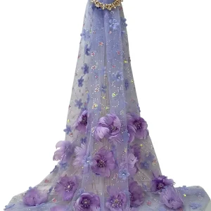 WFB-209 3D Flower Rhinestone Crystal Feather Mesh Fabric Embroidery Floral Sequin Eco Friendly Warp 100% Polyester Accessories